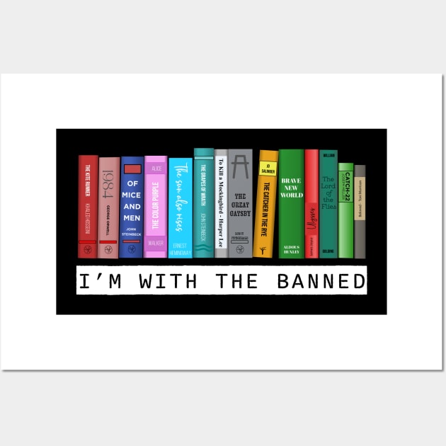 I'm with the banned books bookish Wall Art by OutfittersAve